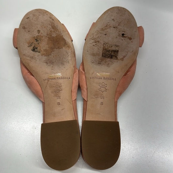 Loeffler Randall Elsie Suede Knot Slide Open Toe Sandal Shoes Pink Size 9.5 - Picture 8 of 9